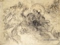 Apollo Slays Python croquis romantique Eugène Delacroix